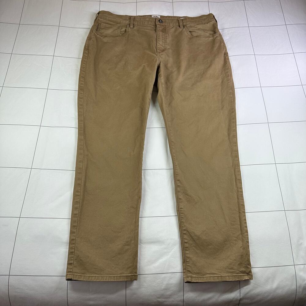 Flint and Tinder Pants Mens 38x30 Tan Athletic Tapered Fit Chino Casual Stretch